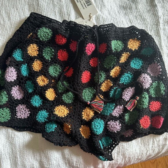 NWT agua bendita wales shorts in multicolor size small, multicolor knit - Picture 6 of 8